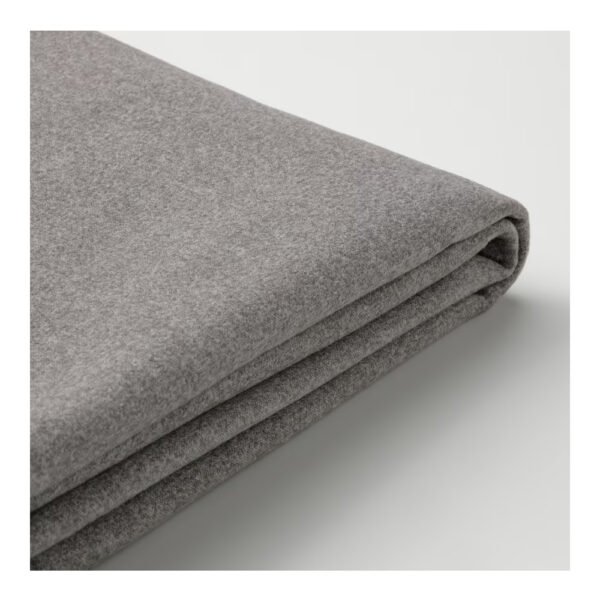 Close up of folded gray fabric material