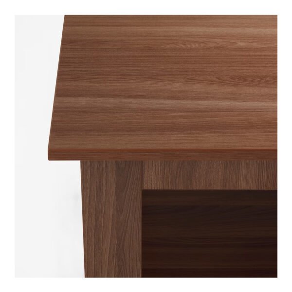 Close-up view of modern wooden table design